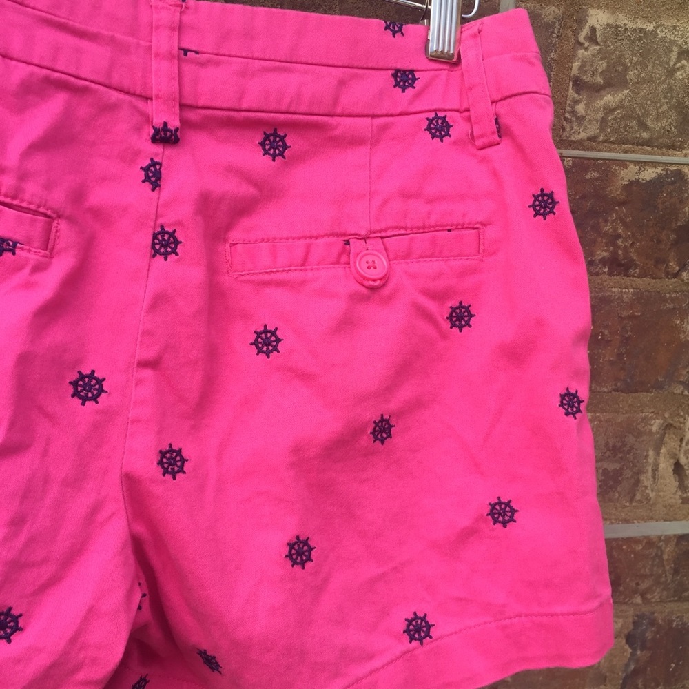 British Khaki Pink Blue Nautical Shorts Size4 - Picture 3 of 8